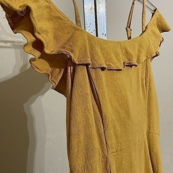 SOPRANO MUSTARD/GOLD  MINI DRESS WOMENS SZ MEDIUM - Picture 4 of 11